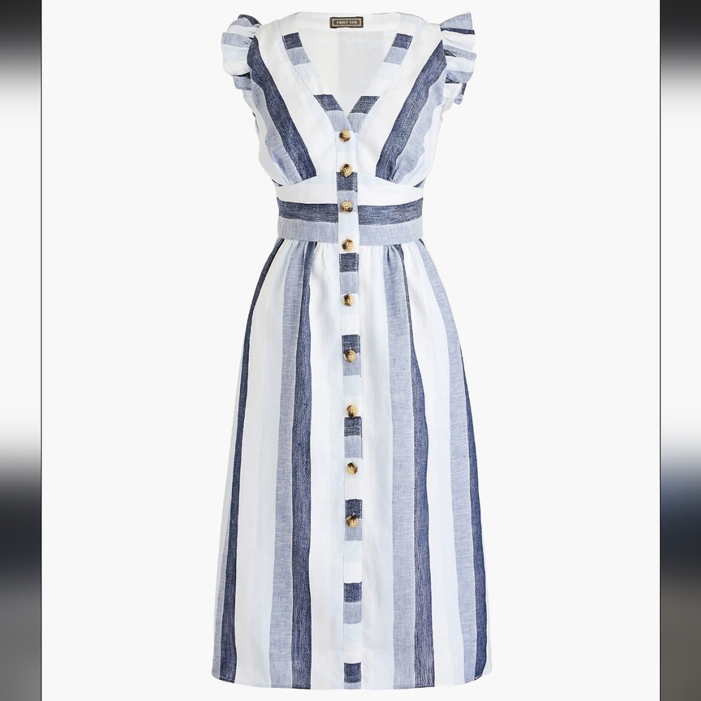 Striped Blue and White Dress